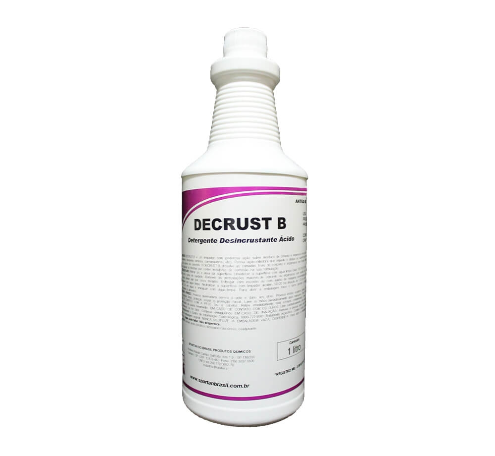 22025219X O LIMPADOR DE RESAIDUOS DE CIMENTO E ARGAMASSAS DECRUST B 1 L SPARTAN 1C8QUI08BLAK9R11H21K4F1GDVA - Produto de Limpeza Limpwax